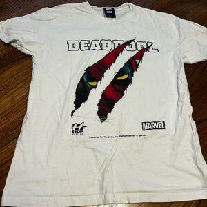 Marvel Deadpool White Short Sleeve Tee